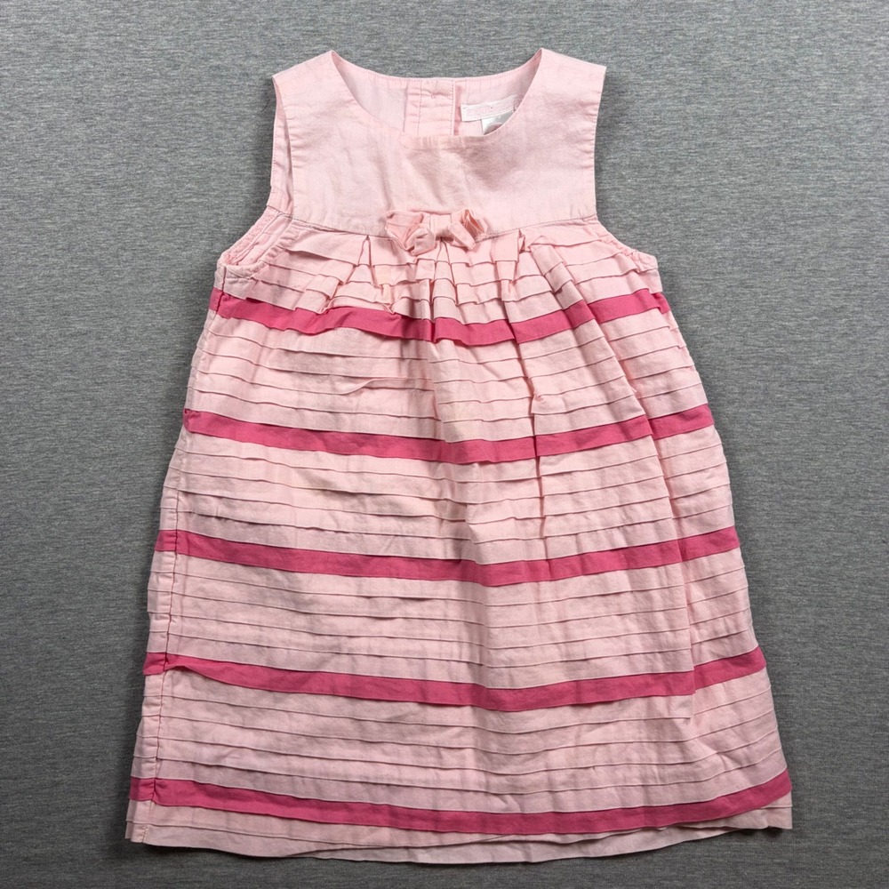 Janie and Jack Dress 18-24 Months Pink Tiered Ruffle Sleeveless Cotton